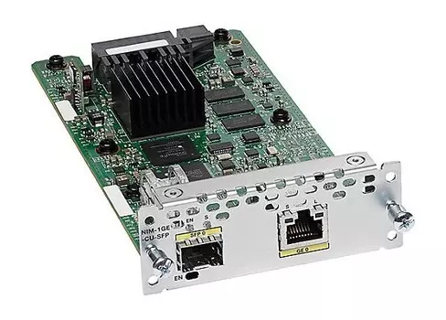 Модуль расширения Cisco NIM-1GE-CU-SFP= 1-port GE WAN NIM, dual-mode RJ45/SFP