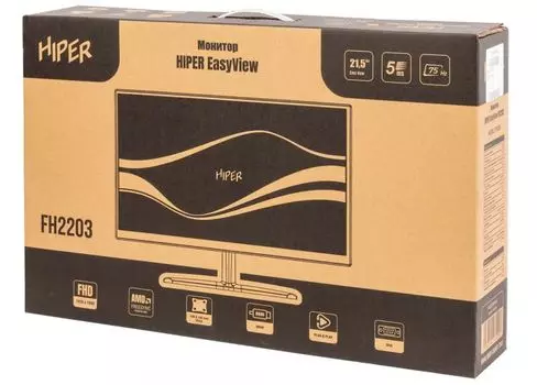 Монитор 21,5" HIPER EasyView FH2203 AСB-403A-75 черный 1920x1080 IPS LED 5ms 16:9 HDMI M/M 1000:1 25