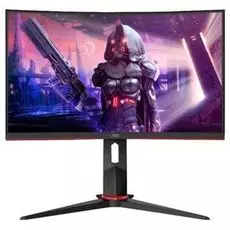 Монитор 23,6" AOC C24G2U 1920x1080, VA, WLED, 16:9, 1ms, VGA, HDMI, DP, 3000:1, 80M:1, 178/178, 250cd, Speakers, HAS, Pivot, Sviwel, Tilt, black/red
