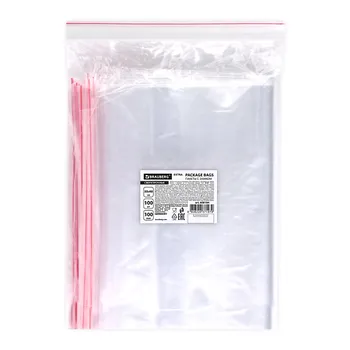 BRAUBERG Пакеты с замком сверхпрочные ZIP LOCK EXTRA 100