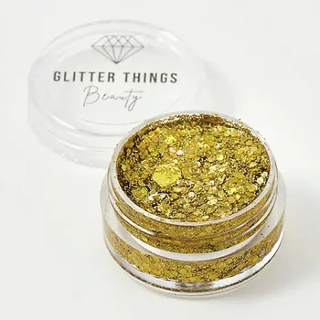 GLITTER THINGS Глиттер Гель Блёстки для глаз, лица и тела "Золотой Маскарад"
