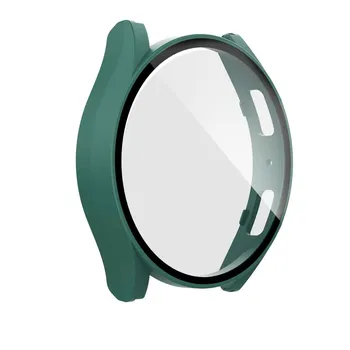 Корпус с твердым краем для Samsung Galaxy Watch6 40 мм 44 мм Защитный чехол из закаленной пленки Защитный чехол для Galaxy Watch 6 44 40 мм Аксессуары для часов watch6 40mm чёрный