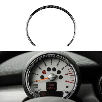 Углеродное волокно для Mini Cooper Hardtop R56 Clubman R55 R57, аксессуары, внутренняя отделка центральной консоли автомобиля, крышка спидометра красный