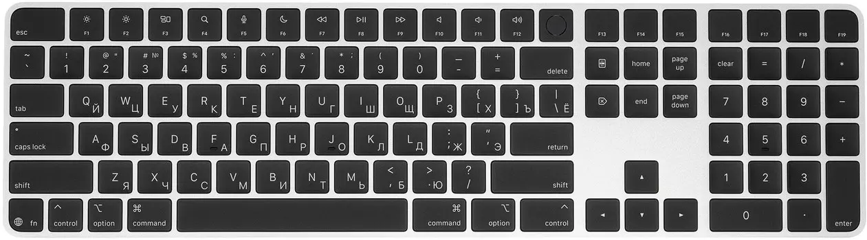 Клавиатура Apple Magic Keyboard Touch ID Numeric Keypad USB-C, черный