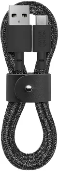 Кабель Native Union Belt Cable USB-A - USB-С, 1.2 м, пластик, космос