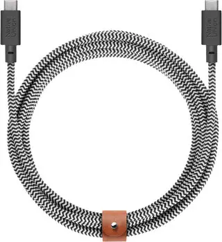 Кабель Native Union Belt Cable XL USB-С - USB-С, 3 м, кевлар, зебра