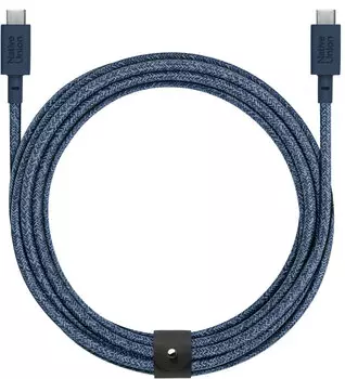 Кабель Native Union Belt Cable XL USB-С - USB-С, 3 м, кевлар, синий