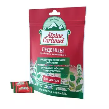 Альпийская карамель леденцы без сахара Ментол 75 г