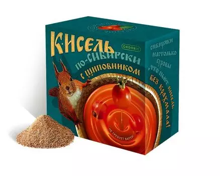 Кисель с шиповником овсяно-льняной (без крахмала), 100 г. , Сиб-КруК