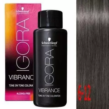 Краска IGORA VIBRANCE Tone ON Tone 6-12 Темный русый сандрэ пепельный 60мл