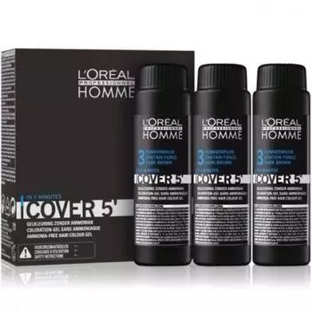 L'Oreal Professionnel Homme Cover - Тонирующий гель Кавер 5 (№3 Темный шатен) 3х50мл