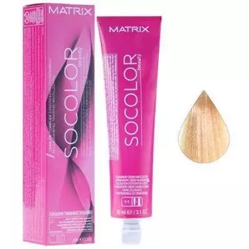 9W Matrix Socolor.beauty, Крем-краска перманентная, теплый Очень Светлый Блондин 90 мл