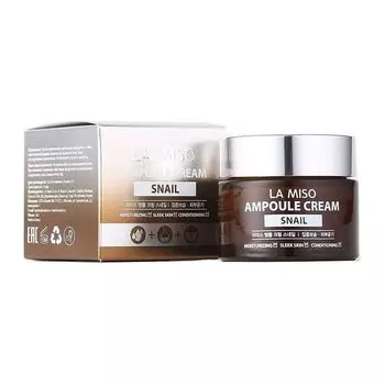 Крем ампульный с экстрактом слизи улитки - La Miso Ampoule cream snail, 50гр
