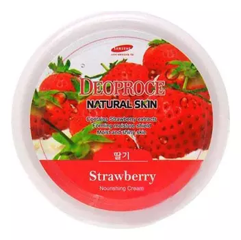 Крем для лица и тела с экстрактом клубники, Deoproce Natural Skin Strawberry Nourishing100гр