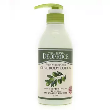 Лосьон для тела увлажняющий с маслом оливы, Deoproce Well-Being Fresh Olive Body Lotion 500мл