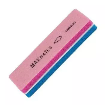MAKnails, Баф-мини, Шлифовочный розово-голубой, 180/220