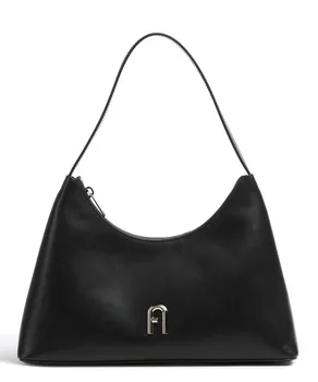 Кожаная сумка-ведро Diamante S Furla, черный