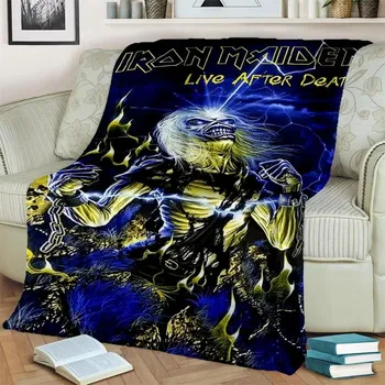 HD I-Iron Maiden Heavy Metal Band 3D одеяло, мягкое одеяло для дома, спальни, кровати, дивана, пикника, путешествия, офиса, одеяло, детское одеяло 130x150cm