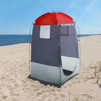 Пляжная палатка, уличная приморская солнцезащитная и непромокаемая автоматическая быстрораскладывающаяся портативная палатка для рыбалки, кемпинга, пикника 1