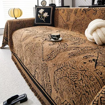 Пледы всесезонные чехлы для диванов Tiger Camping Picnic Funda Sofa Chenille Sofa Covers Mats 180x130