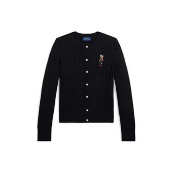 Polo Ralph Lauren однобортный повседневный свитер с длинным рукавом, детский свитер, черный 313919829-002 M