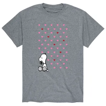 Мужская футболка Peanuts Valentine Snoopy Hearts Licensed Character