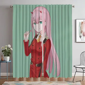 Zero Two Современные Шторы для гостиной, 2 шт., перегородка, домашний интерьер, шторы для камеры, затемняющие шторы, абажуры для кухни и ребенка W50xH70cmx2pcs-CL