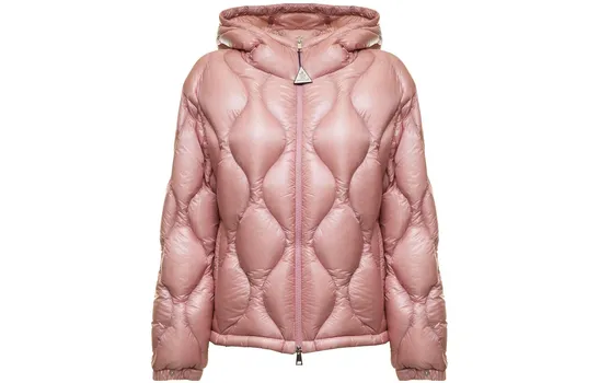 Пуховик женский розовый Moncler, розовый