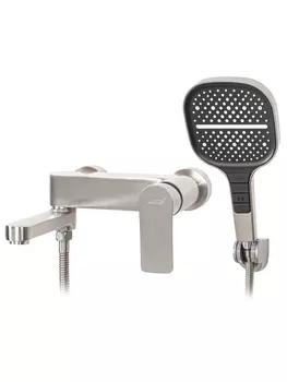 Смеситель для ванны с ручным душем Hansberge H4010NK Никель
