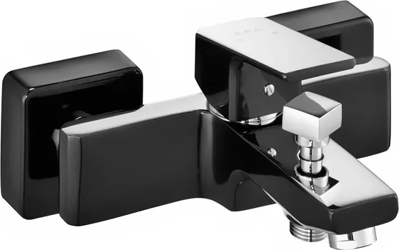 Смеситель для ванны с душем E.C.A. Tiera 103502469EX черный, хром