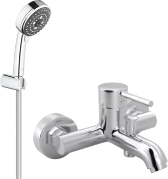 Смеситель для ванны с душем MEGA Didim MG-CM103 + Душевой гарнитур Grohe Vitalio Comfort 26176000 хром
