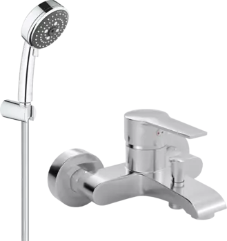 Смеситель для ванны с душем MEGA Snow MG-SH01 + Душевой гарнитур Grohe Vitalio Comfort 26176000 хром