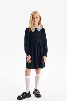 Платье со съемным воротничком Silver Spoon