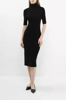 Платье трикотажное с воротником стойкой Calvin Klein