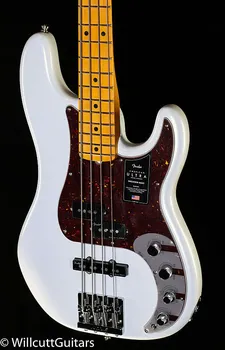 Басс гитара Fender American Ultra Precision Bass Maple Fingerboard Arctic Pearl