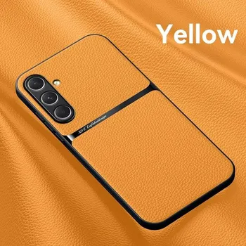 Для Samsung Galaxy S24 Ultra 5G чехол Магнитный кожаный автомобильный чехол-подставка для телефона Samsung S24 + Plus S 24 Ultra силиконовая задняя крышка For Galaxy S24 чёрный