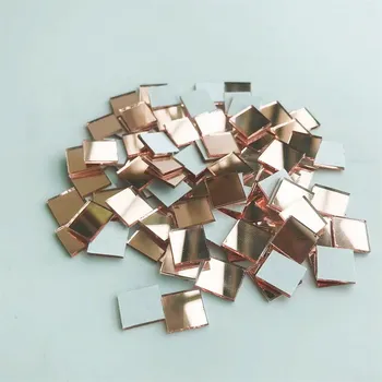 Наклейки на стену Зеркальные наклейки 100 шт. 10x10 мм DIY Стекло серебряный