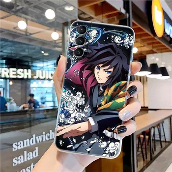 Anime Demon Slayer Kamado Tanjirou Nezuko Transparent Case for Samsung Galaxy S21 S20 FE S22 Ultra S10 E S9 Plus 5G Cover Coque Samsung S9