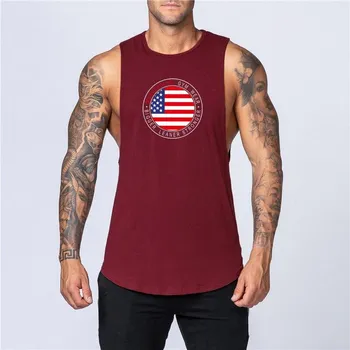 Muscleguys летняя мужская спортивная одежда для тренировок, топ без рукавов, свободная спортивная тренировочная майка на бретелях M чёрный