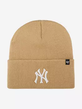 Шапка с отворотом 47 BRAND B-HYMKR17ACE New York Yankees MLB (бежевый), Бежевый