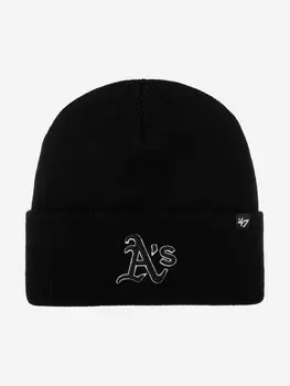 Шапка с отворотом 47 BRAND B-HYMKR18ACE Oakland Athletics MLB (черный), Черный