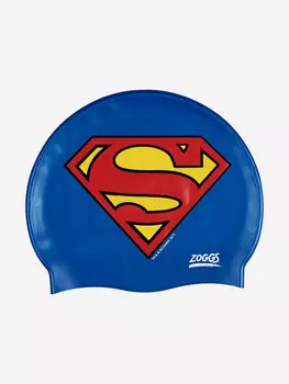 Шапочка для плавания детская Zoggs Superman Silicone Cap Junior, Синий