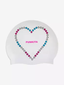 Шапочка для плавания Funkita Heart Rope, Белый