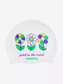 Шапочка для плавания Funkita Petal To The Metal, Белый