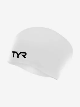 Шапочка для плавания TYR Long Hair Wrinkle-Free Silicone Cap, Белый