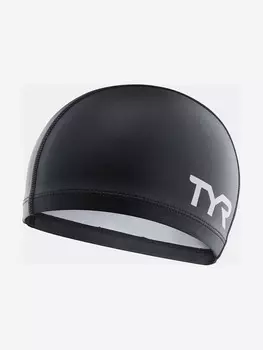 Шапочка для плавания TYR Silicone Comfort Swim Cap, Черный