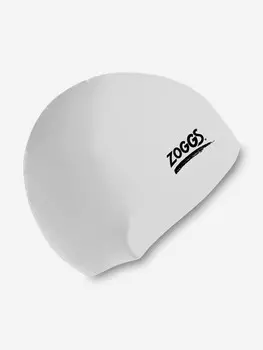 Шапочка для плавания взрослая Zoggs Silicone Cap, Белый