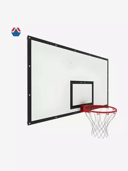 Щит баскетбольный игровой OLIMPCITI, 1800х1050, фанера 12, на раме, Белый