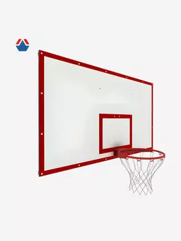 Щит баскетбольный игровой OLIMPCITI, 1800х1050, фанера 12, на раме, Белый