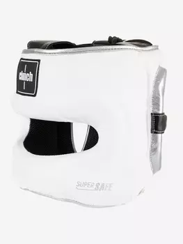 Шлем для единоборств с бампером Clinch Face Guard бело-серебристый, Белый